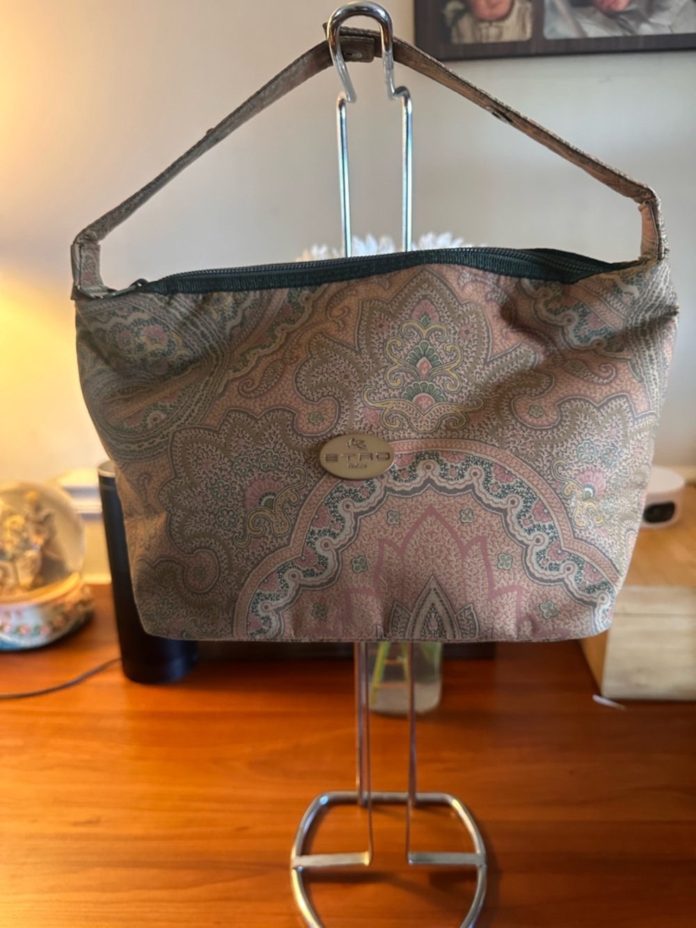 Etro Paisley Fabric Pouch Bag Italian Luxury Women’s EUC
